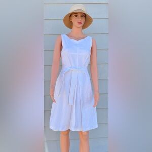 Ann Taylor White Midi Sundress Casual